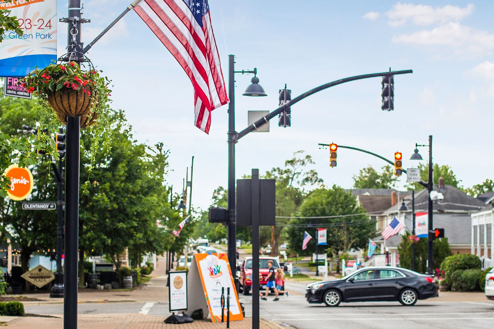 Historic downtown Powell Ohio street